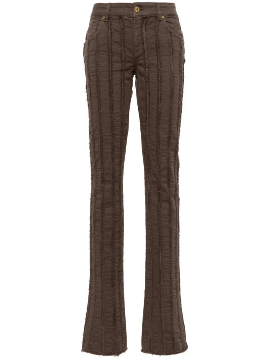 Striped Straight-Leg Trousers