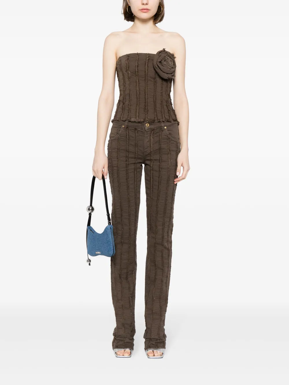 Striped Straight-Leg Trousers