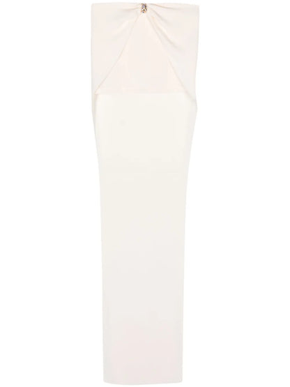 High-Waist Gathered Maxi Skirt