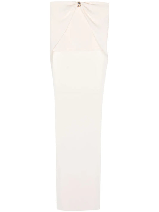 High-Waist Gathered Maxi Skirt