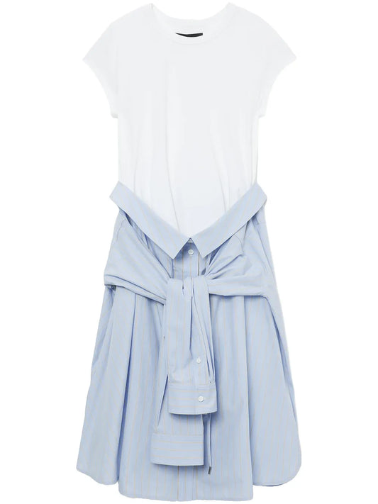Shirted-Skirt Midi T-Shirt Dress