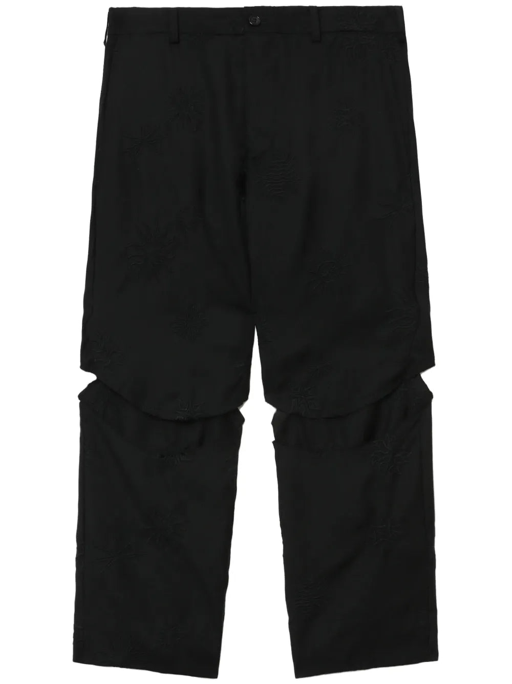 Cut-Out Cropped Wool Trousers