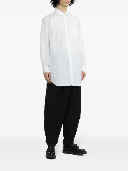 Drop-Crotch Wool Trousers