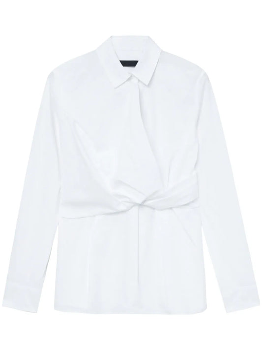 Twist-Detail Cotton Shirt