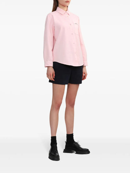 Tina Logo-Embroidered Denim Shirt