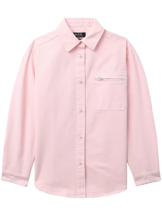 Tina Logo-Embroidered Denim Shirt