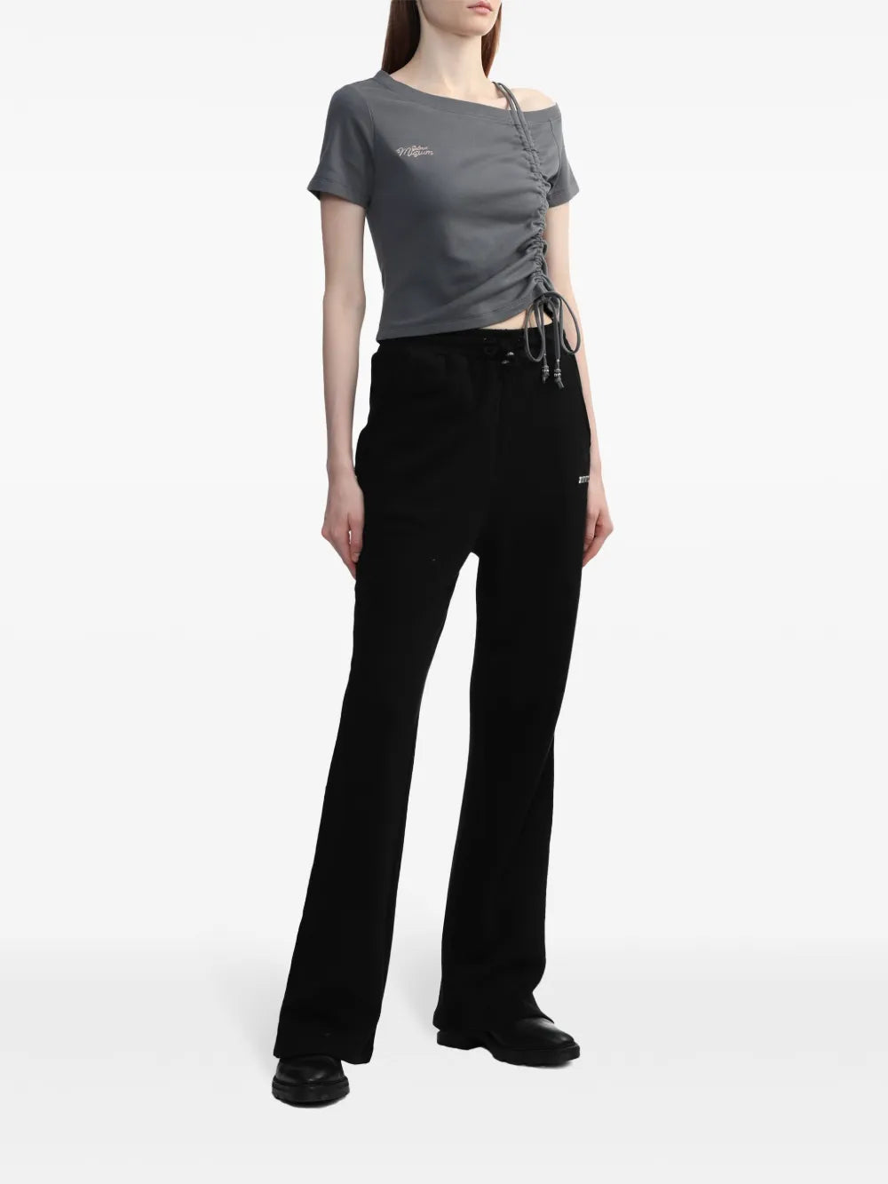 Ruched Cotton T-Shirt
