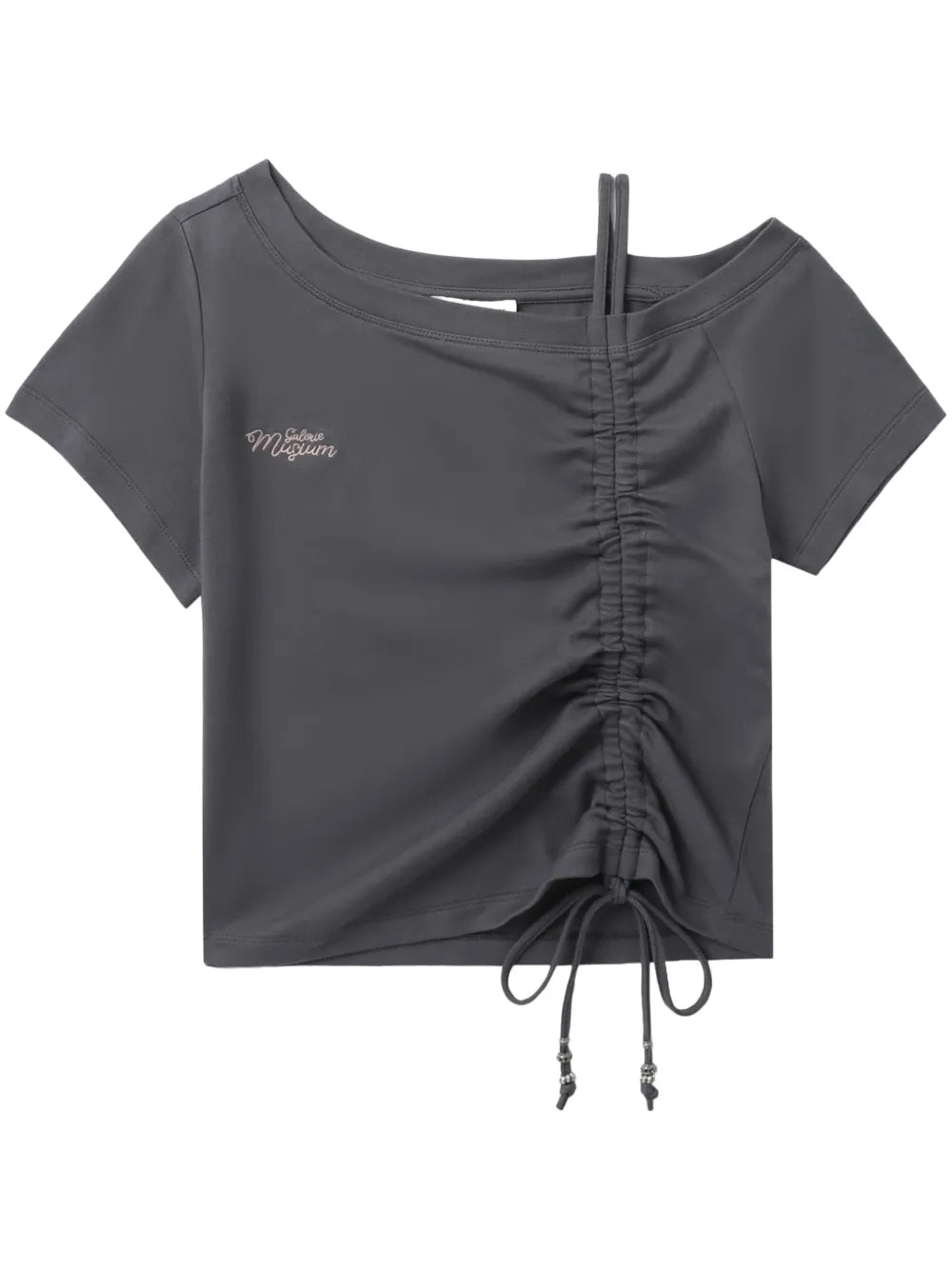 Ruched Cotton T-Shirt