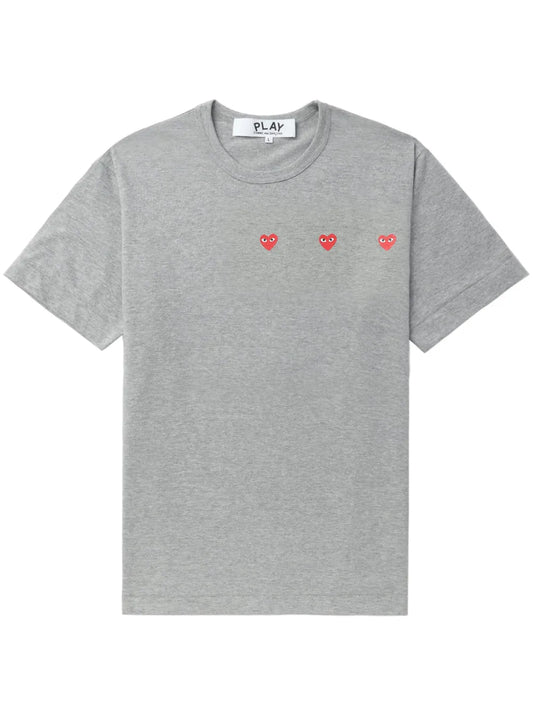 Triple Hearts Cotton T-Shirt