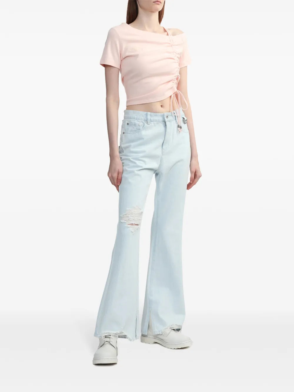 Draped Cotton T-Shirt
