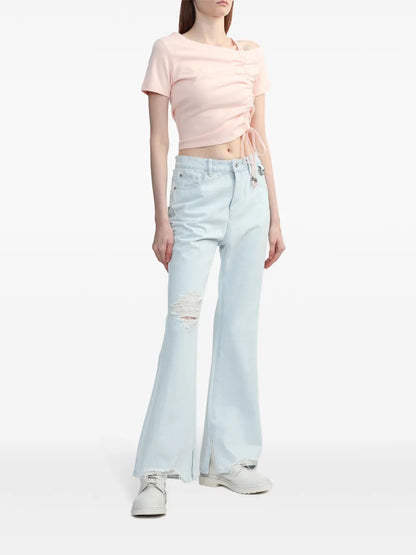 Draped Cotton T-Shirt