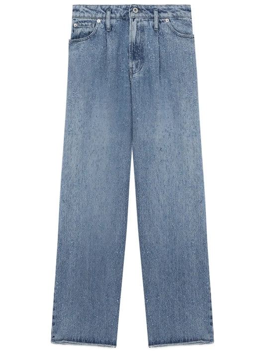 Mid-Rise Straight-Leg Jeans
