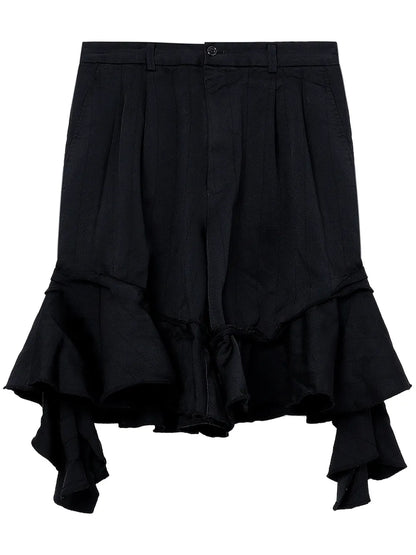 Pleated Ruffled Shorts