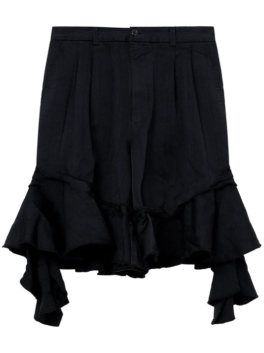 Pleated Ruffled Shorts