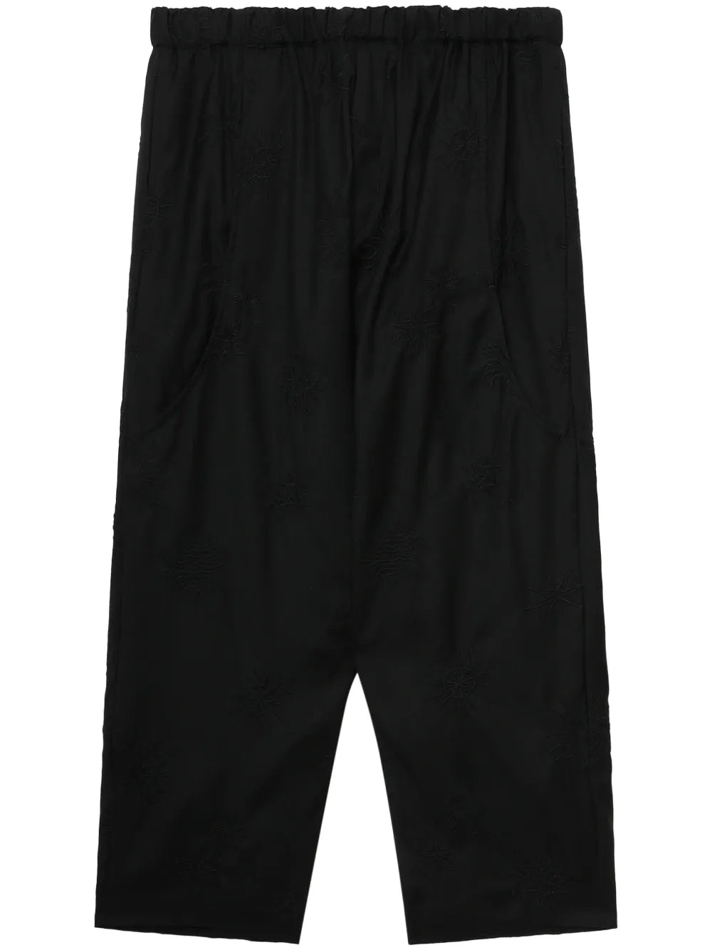 Drop-Crotch Cropped Trousers