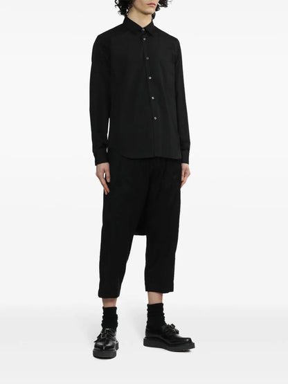 Drop-Crotch Cropped Trousers