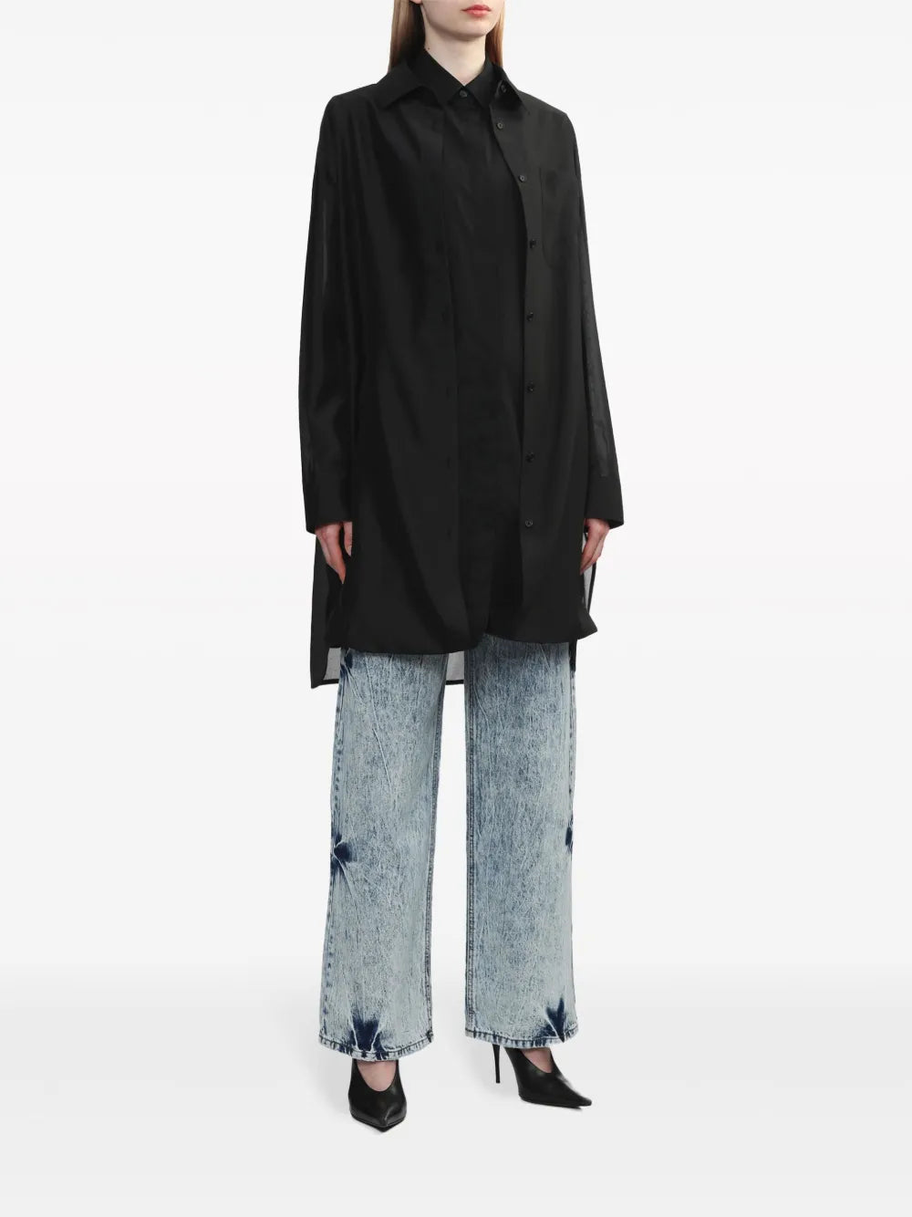 Layered Longline Cotton Shirt