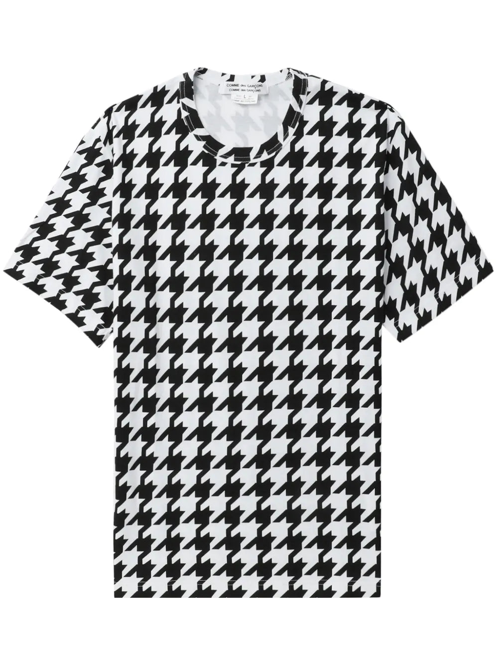 Houndstooth Cotton T-Shirt