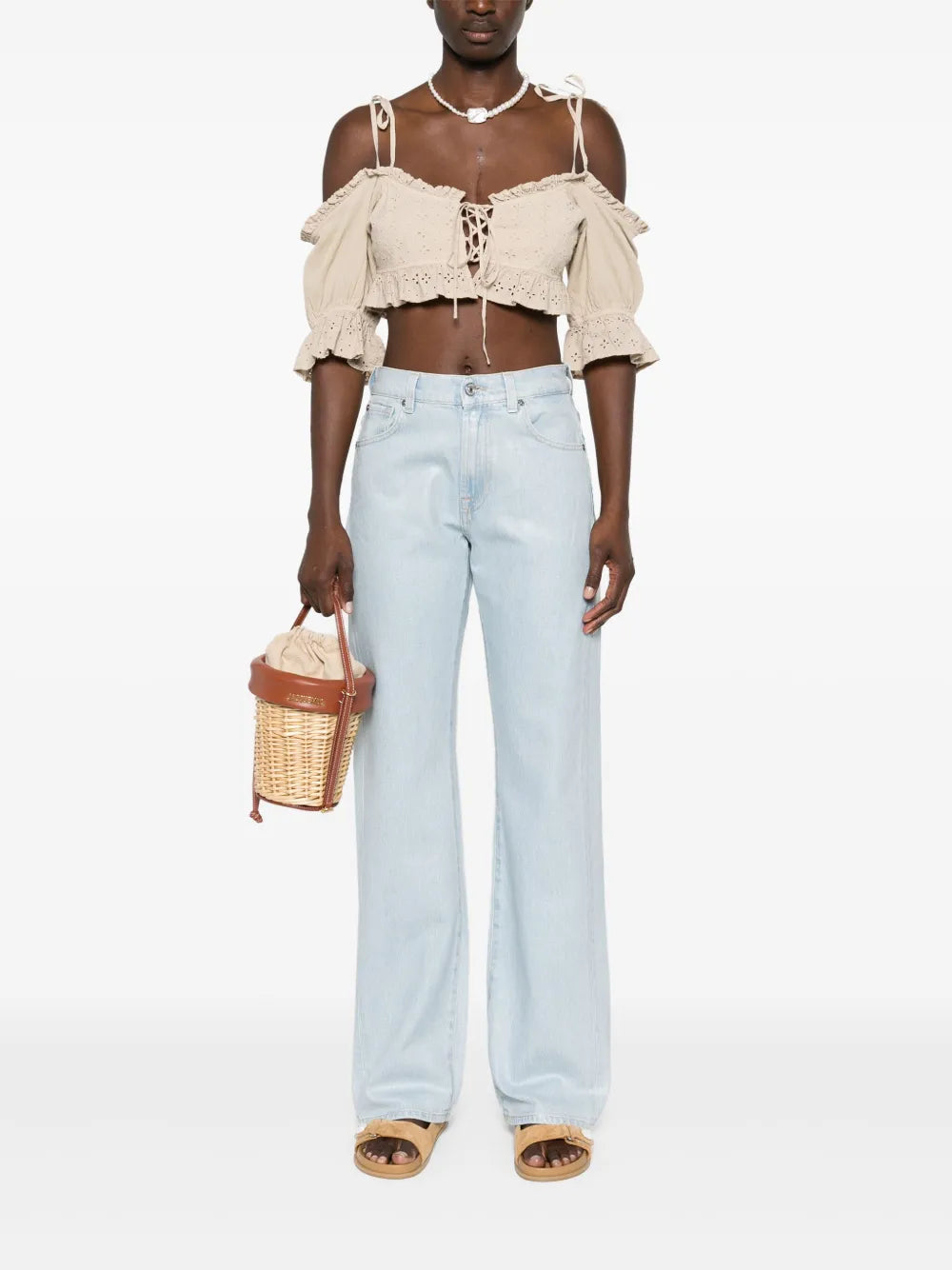 Broderie-Anglaise Crop Top