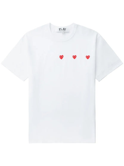 Triple Hearts Cotton T-Shirt