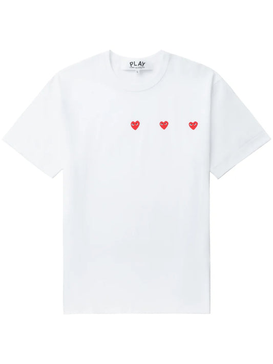 Triple Hearts Cotton T-Shirt