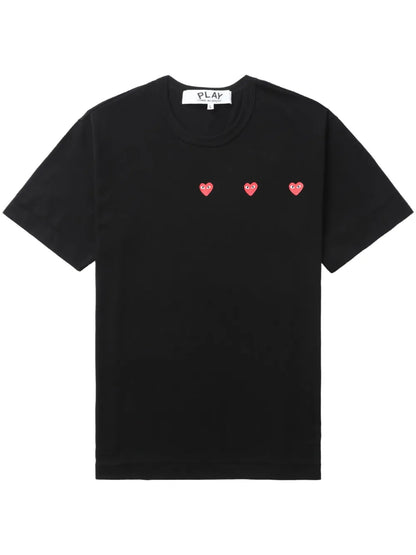 Triple Hearts Cotton T-Shirt