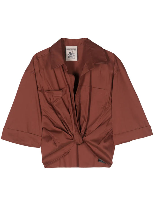 Twisted Cropped Shirt