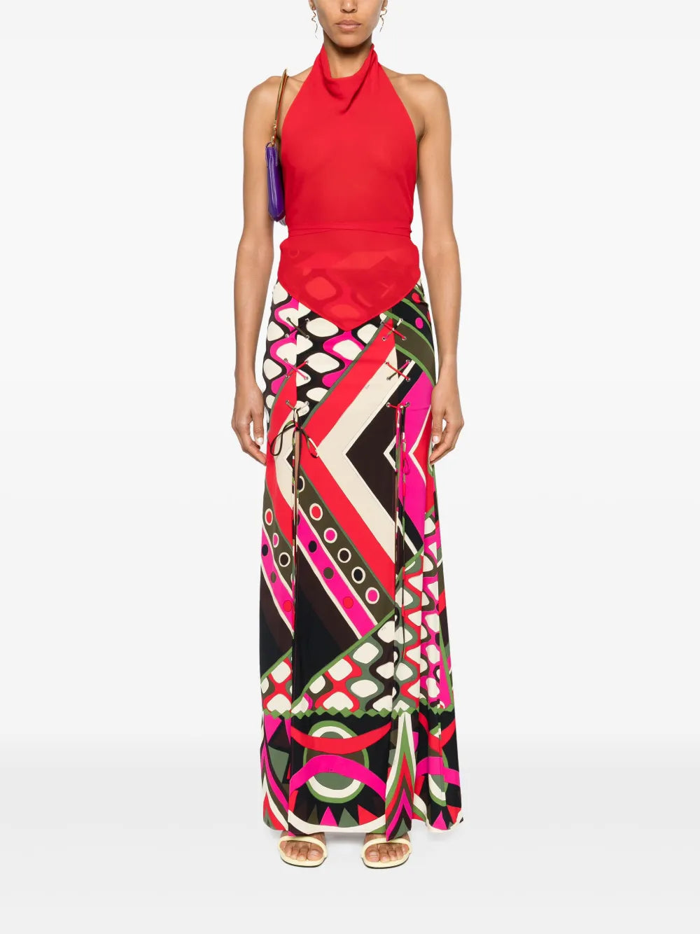 Vivara-Print Maxi Skirt