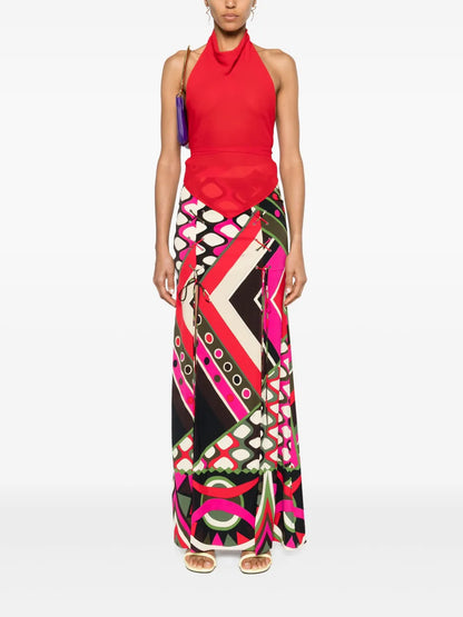 Vivara-Print Maxi Skirt