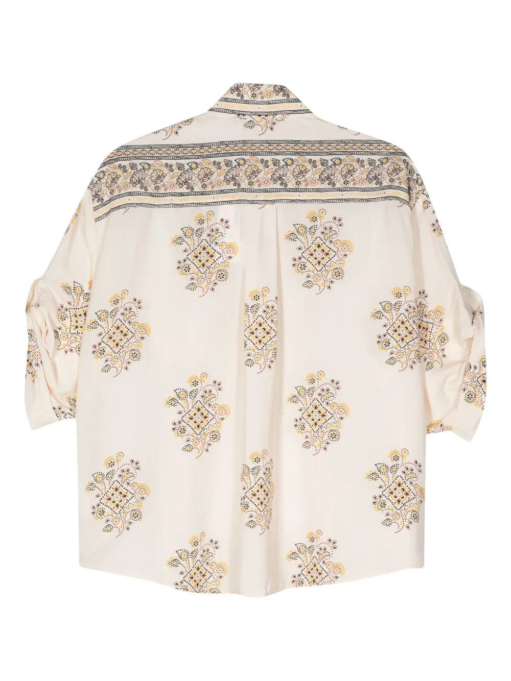 Pointillism-Print Safari Shirt