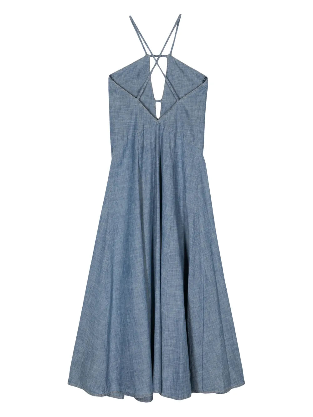 Cut-Out Chambray Maxi Dress