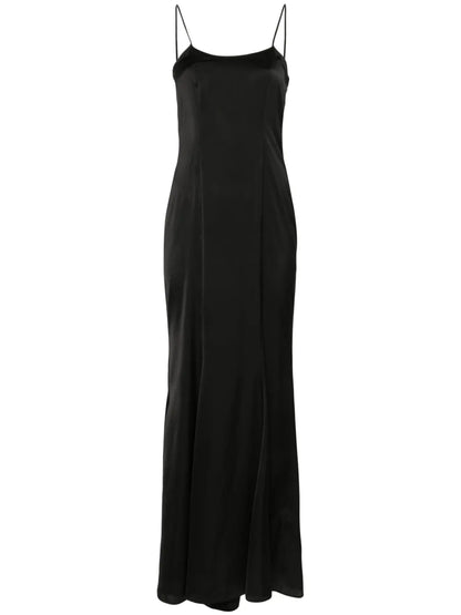 Sleeveless Satin Maxi Dress
