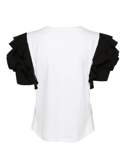 Contrasting-Sleeve Colourblock T-Shirt