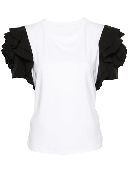 Contrasting-Sleeve Colourblock T-Shirt