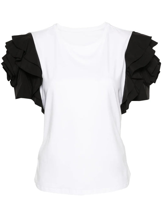 Contrasting-Sleeve Colourblock T-Shirt
