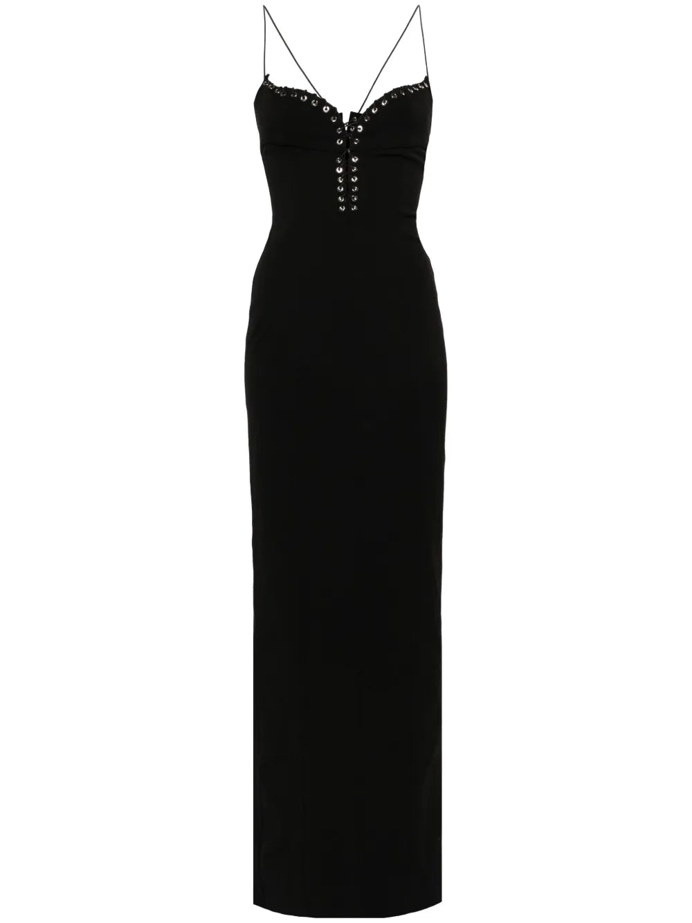 Cleavage Crepe Maxi Dress