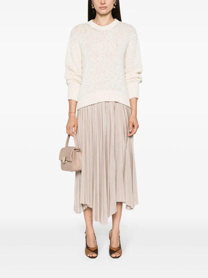 3D-Knit Crew-Neck Jumper