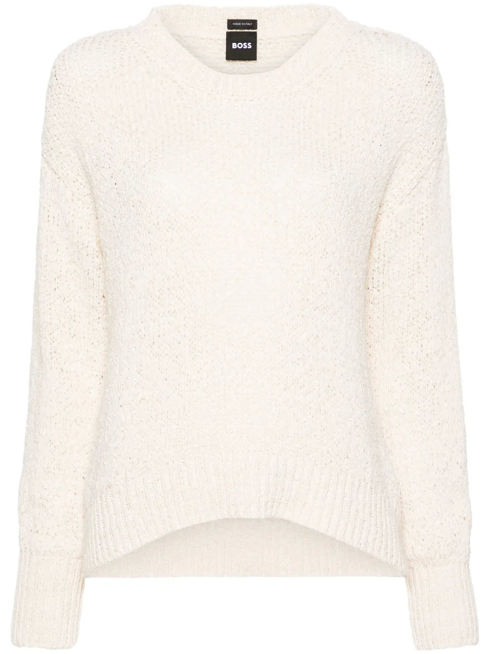 3D-Knit Crew-Neck Jumper