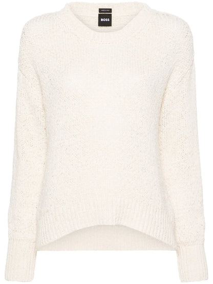 3D-Knit Crew-Neck Jumper