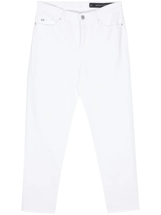 Logo-Embroidered Tapered Jeans