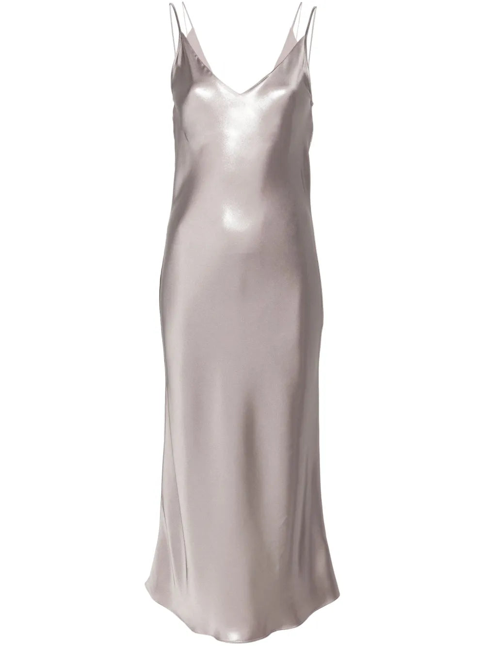 Metallic-Sheen Midi Dress