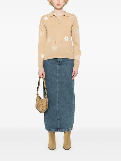 Pinta Floral-Embroidered Jumper