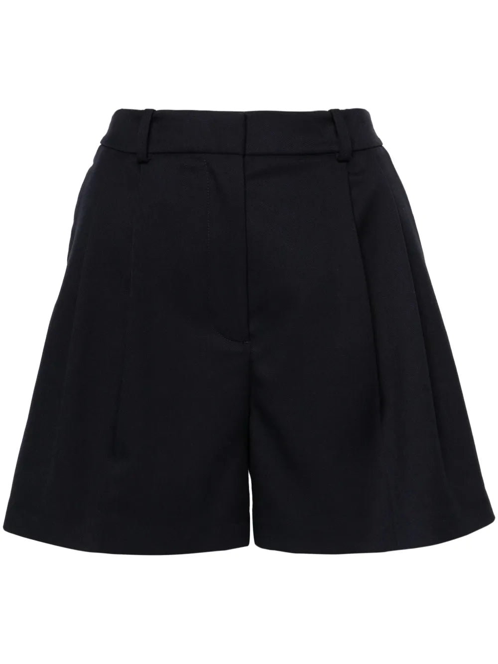 Pleated Textured Shorts