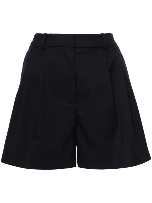 Pleated Textured Shorts