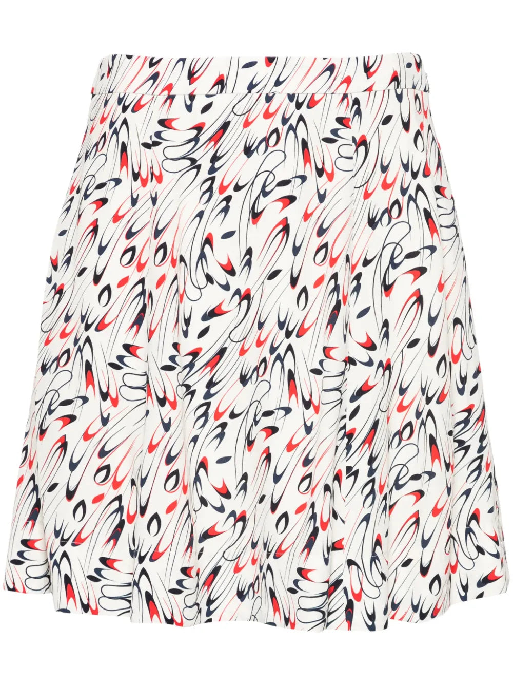 Geometric Crepe Mini Skirt