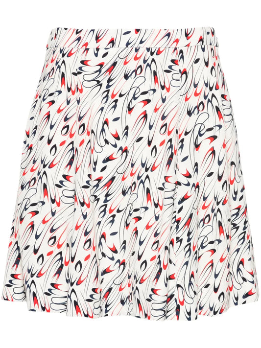 Geometric Crepe Mini Skirt