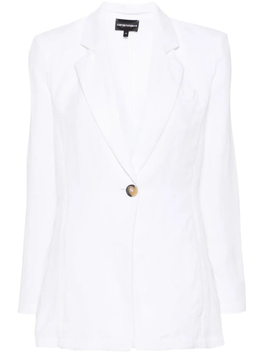 Notch-Lapels Single-Breasted Blazer