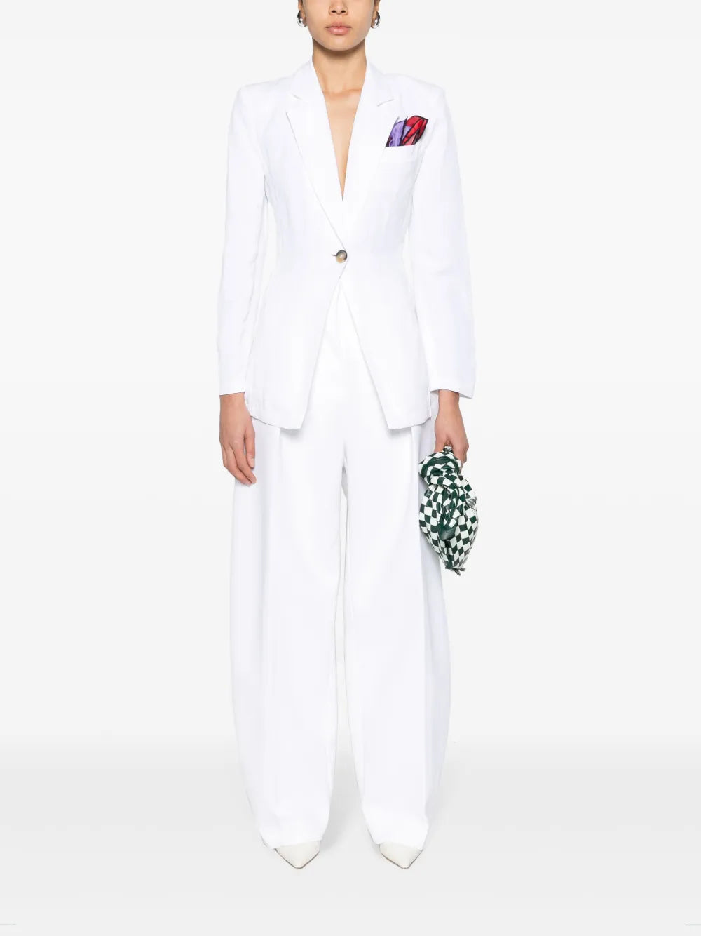 Notch-Lapels Single-Breasted Blazer
