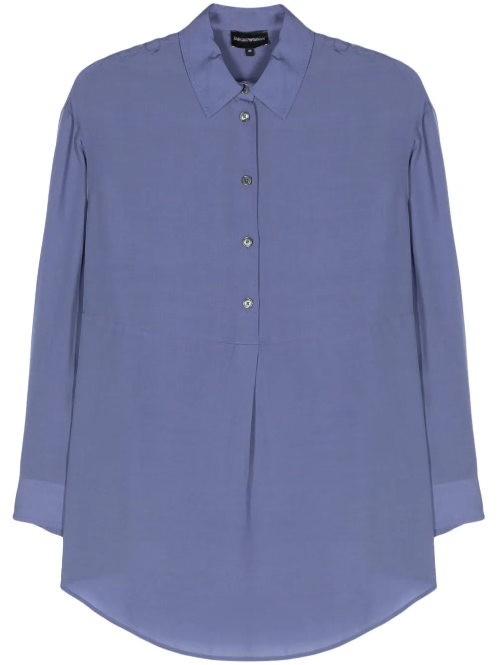 Partial-Fastening Lyocell Shirt