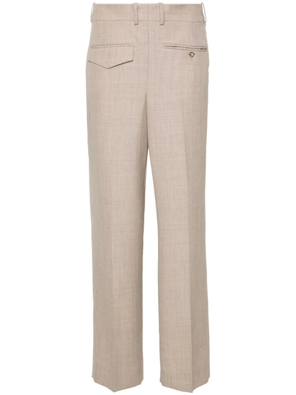 Pressed-Crease Straight-Leg Trousers